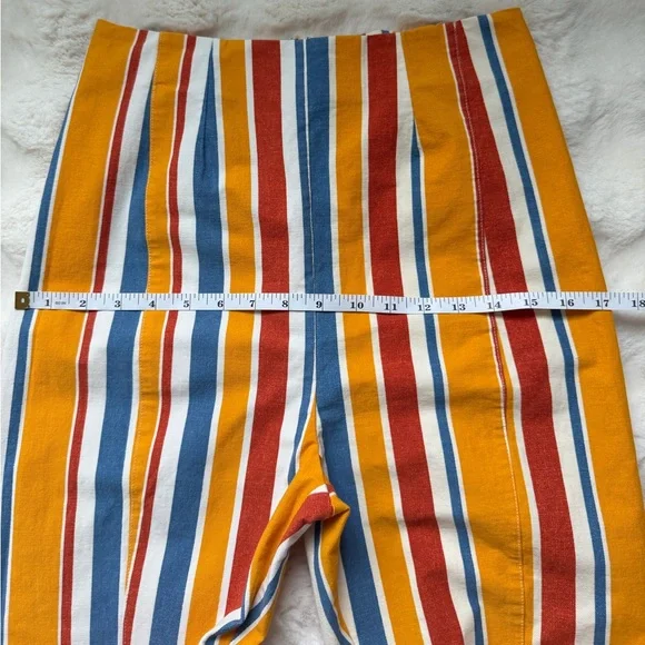 Free People Real Deal Colorful Hippie Retro Stretch Striped Flare Pants-M - Picture 15 of 15